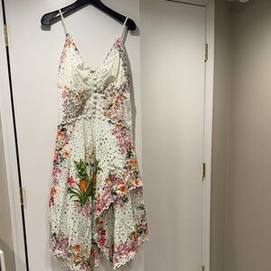 Farm Rio Delicate Forest Scarves MIDI dress